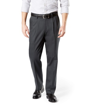 Dockers Men's Classic Fit Signature Lux Cotton Stretch Pants-Pleated (Regular and Big & Tall)