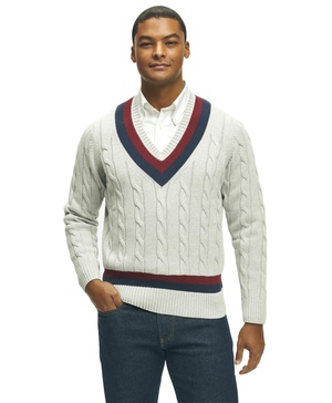 Brooks Brothers Men's Regular Fit Supima Cotton Long Sleeve Half-Zip Sweater, Grey, X-Large