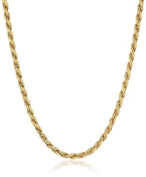 Amazon Essentials Sterling Silver Diamond Cut Rope Chain Necklace (previously Amazon Collection)