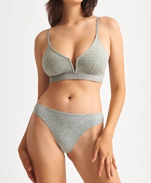 gita bralette in heather grey