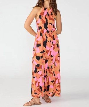 backless maxi dress in solar power