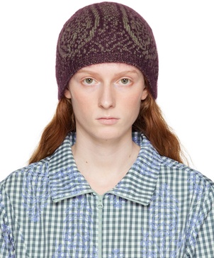 Burgundy Blackberry Forest Beanie