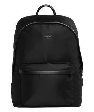 Emporio Armani Logo Plaque Zipped Backpack