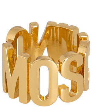 Moschino Logo-Lettering Ring