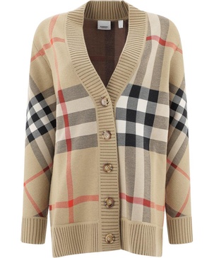 Burberry Vintage Checked Drop Shoulder Cardigan