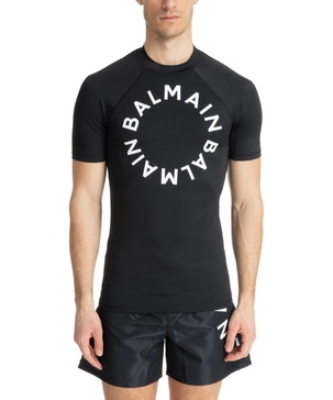 Balmain Logo Printed Swim T-Shirt