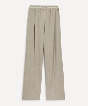 Melange Wool Trousers