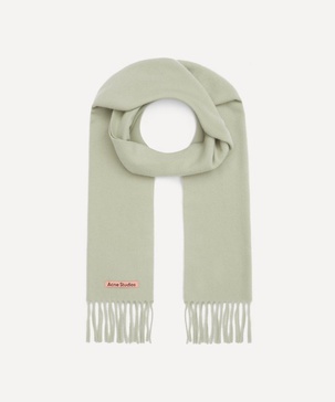 Skinny Fringe Wool Scarf