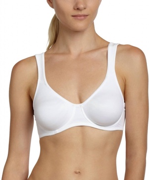 seamless underwire bra in white