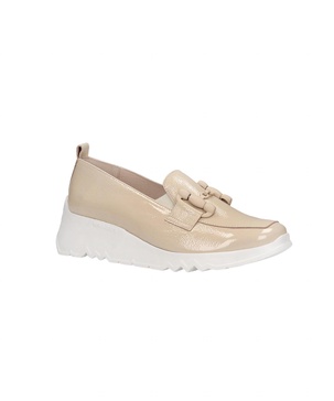 women's platform wedge loafer in natural