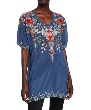 tamaya tunic in twilight blue