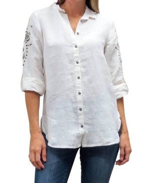 marguerite shirt in bright white