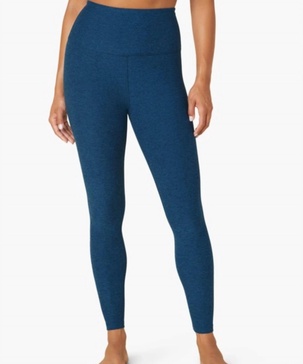 spacedye high waist legging in celestial blue heather