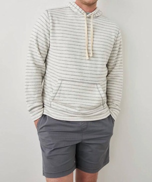 smith hoodie - stripe in rhine