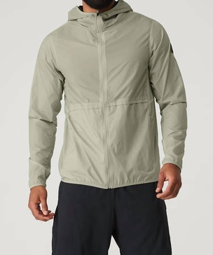 repeat running jacket in limestone