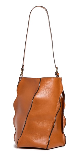 Adria Pleated Wave Bucket Bag