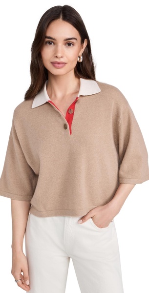 Cashmere Cropped Polo