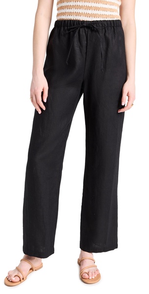 Olina Mid-Rise Linen Pants