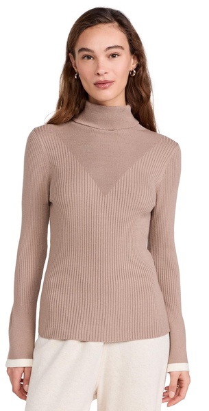 Ravena Rib Knit High Neck Top