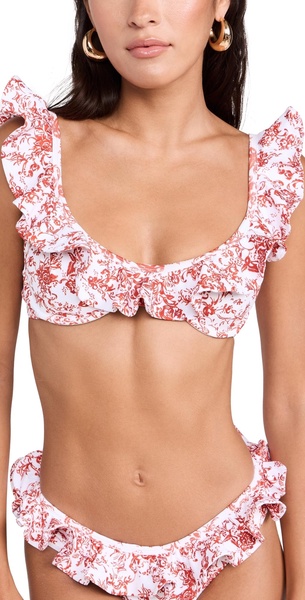 Anastasia Ruffle Scoop Neck Bikini Top