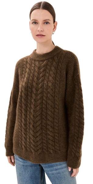 Textured Mohair Fall Brown Anette Sweater