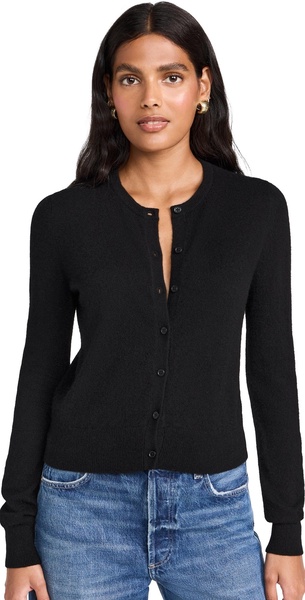 Cashmere Essential Crew Neck Cardigan