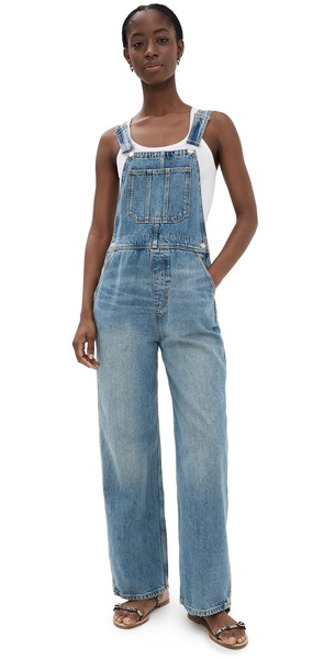 River Relaxed Denim Overalls