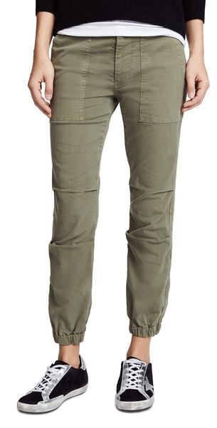 Cropped Military Twill Pants