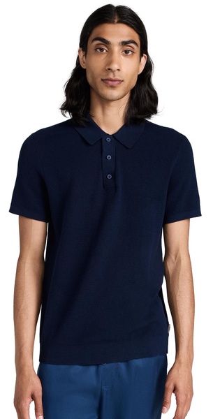 Cotton Textured Knit Polo