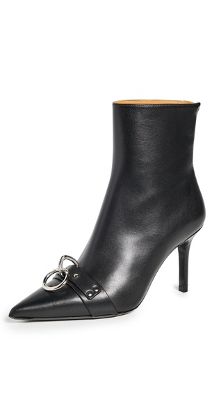 Skinny Ankle Heeled Boots with Ring