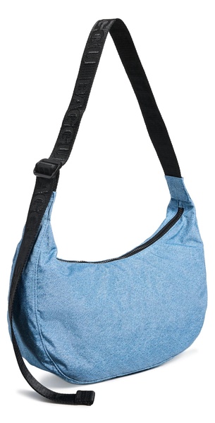 Medium Nylon Crescent Bag Digital Denim