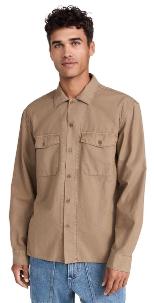 Field Pocket Shirt In Crosshatch Cotton