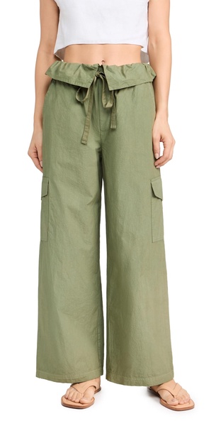 Fine Poplin Foldover Cargo Pants