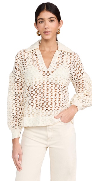 Dylan Clover Eyelet Top