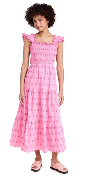 Smocked Tiered Midi Dress