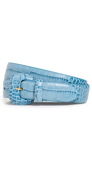 Narrow Semi Formal Mock Croc Print Belt