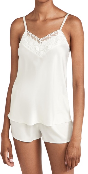 Kylie Charmeuse Cami Set with Lace