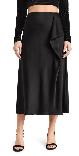 Blane satin midi skirt