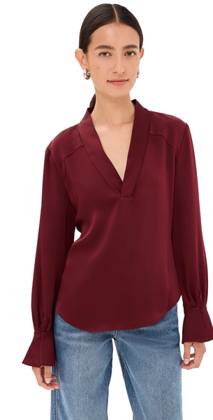 Maisey Long Sleeve V Neck Blouse