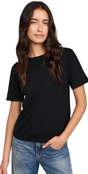 Cotton Cashmere Short Sleeve Crew Tee