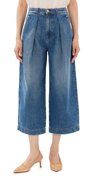 April pleated wide-leg jeans