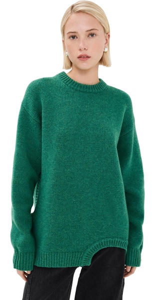 Soft Lambswool Sweater with Cut Out Detail