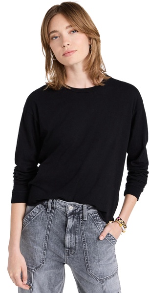 The Long Sleeve Slouchy Cut Off Tee