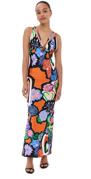 Heart Printed Maxi Dress