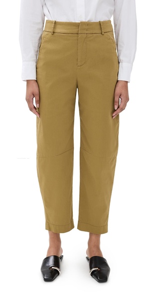 Cotton Gabardine Curved Chino Pants