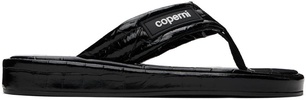 Black Branded Flip Flops