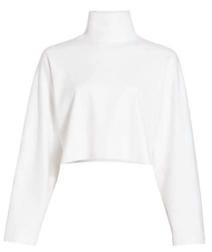 cocoon turtleneck in white