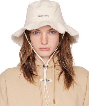 Le Bob Artichaut neck-strap cotton bucket hat