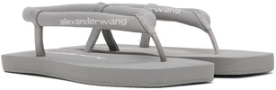 Gray Tubular Flip Flop Sandals