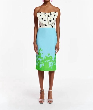 fairydust placed print skirt in combo3 green lizard